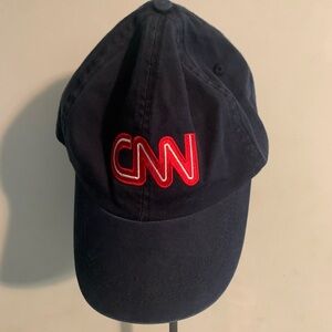 CNN New Channel Ball Cap Hat Navy Adjustable Back Strap